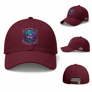 Suicide Prevention Awareness Baseball Cap Rise Against All The Odds Teal And Purple Tree Butterfly