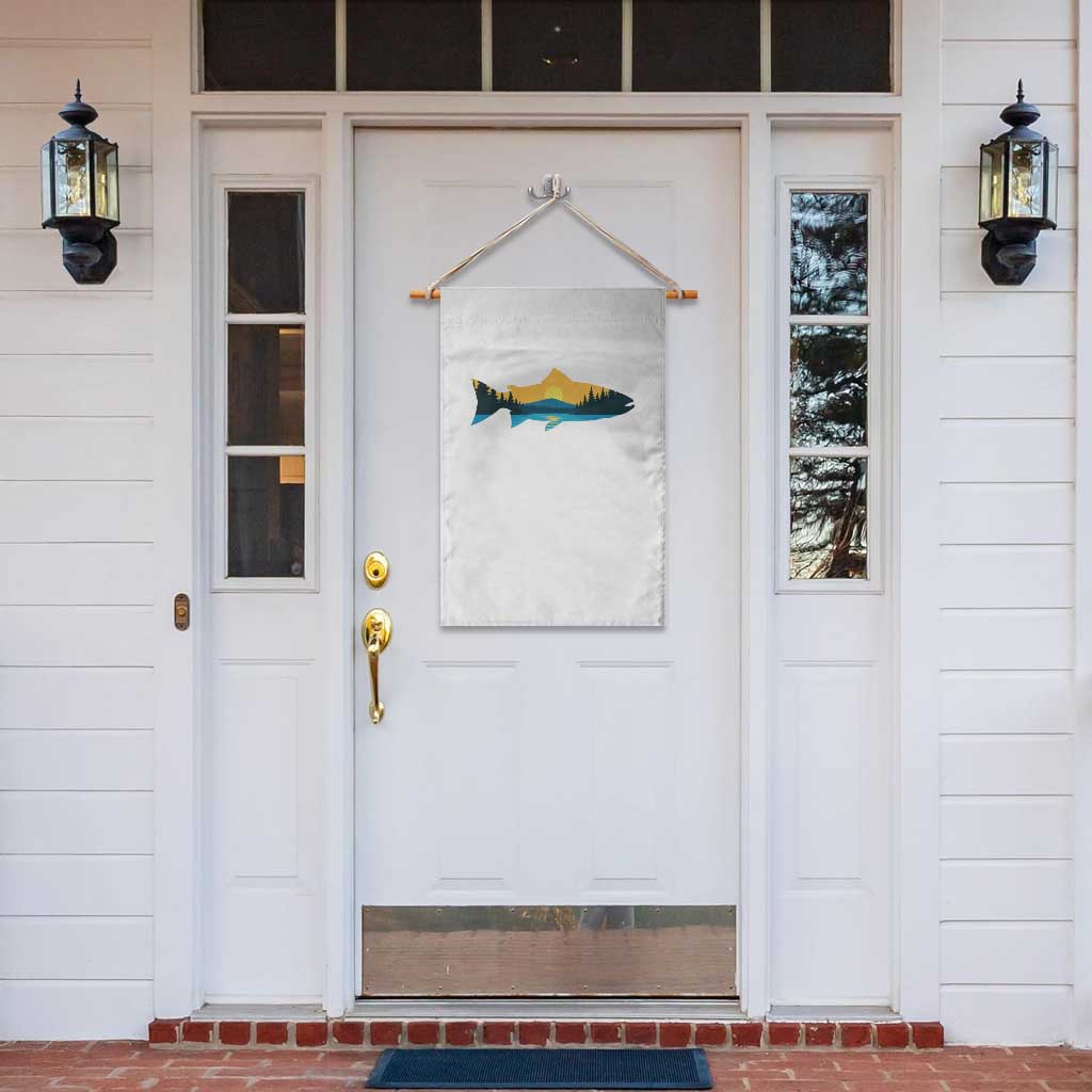 Trout Fly Fishing Outdoor Forest Mountain Nature Wildlife Fisherman Garden Flag TS11 Print Your Wear