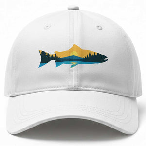 Trout Fly Fishing Outdoor Forest Mountain Nature Wildlife Fisherman Baseball Cap TS11 Print Your Wear