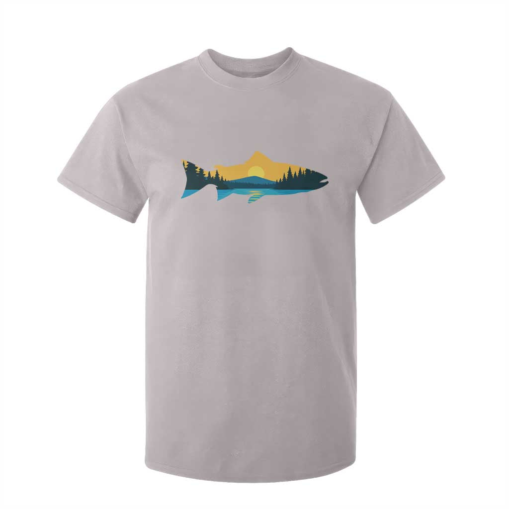 Trout Fly Fishing Outdoor Forest Mountain Nature Wildlife Fisherman T Shirt For Kid TS11 Ice Gray Print Your Wear