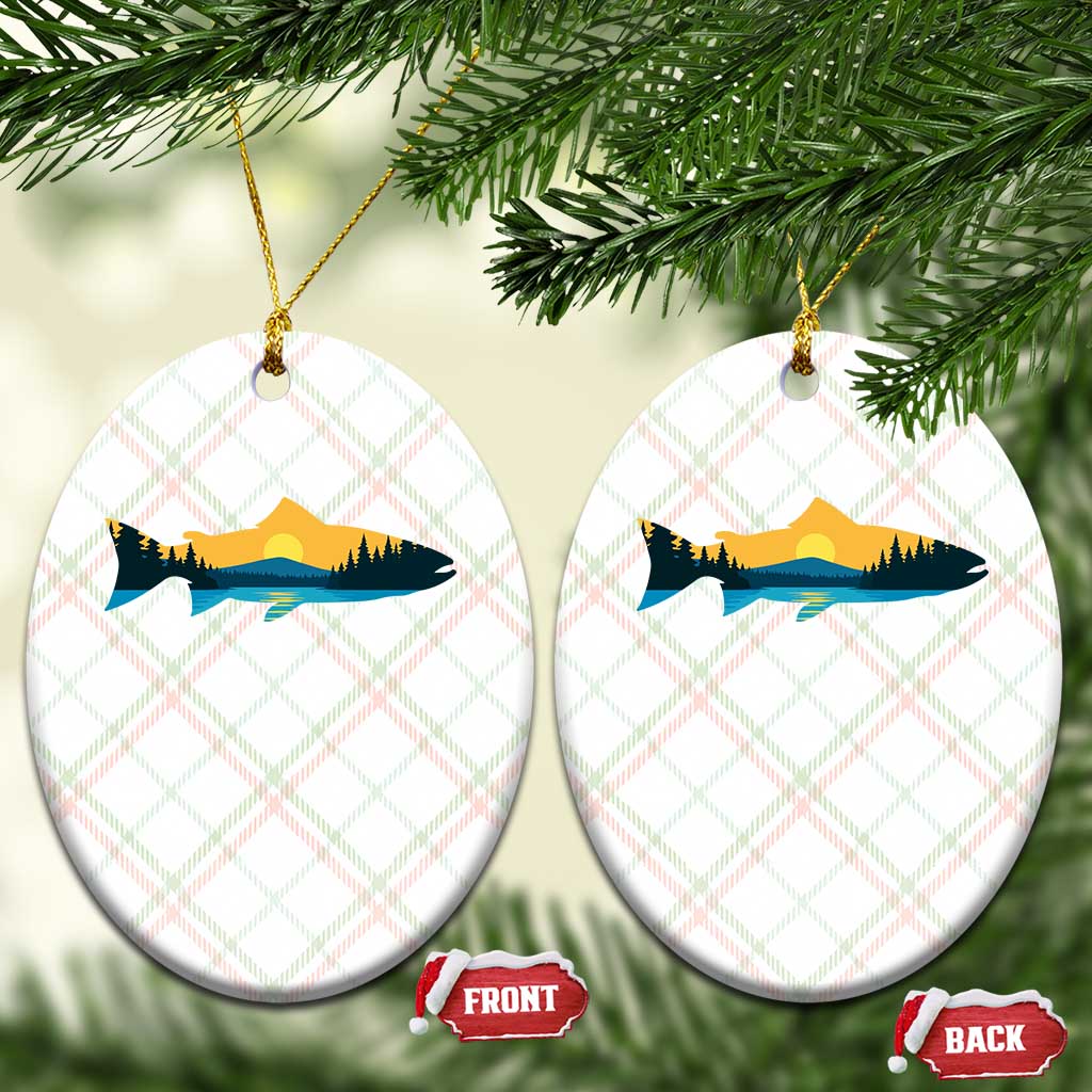 Trout Fly Fishing Outdoor Forest Mountain Nature Wildlife Fisherman Ceramic Ornament TS11 Print Your Wear