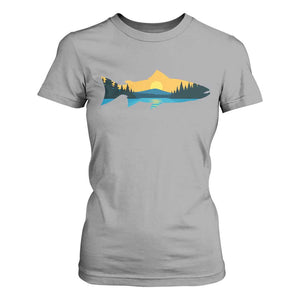 Trout Fly Fishing Outdoor Forest Mountain Nature Wildlife Fisherman T Shirt For Women TS11 Sport Gray Print Your Wear