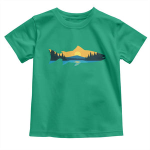 Trout Fly Fishing Outdoor Forest Mountain Nature Wildlife Fisherman Toddler T Shirt TS11 Irish Green Print Your Wear