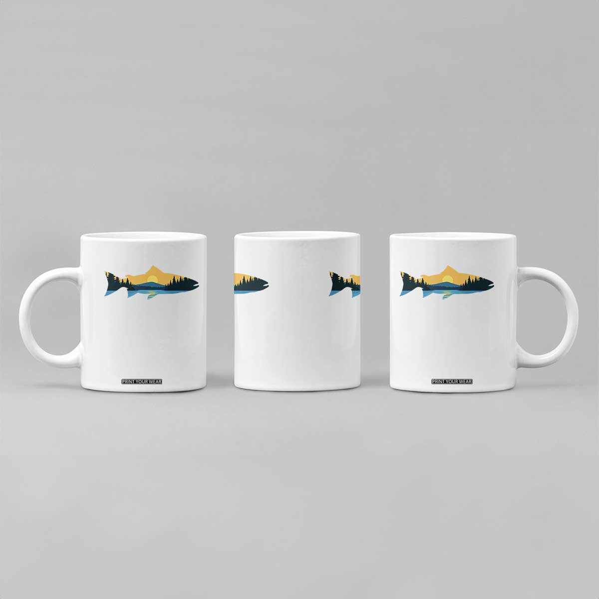 Trout Fly Fishing Outdoor Forest Mountain Nature Wildlife Fisherman Coffee Mug TS11 Print Your Wear