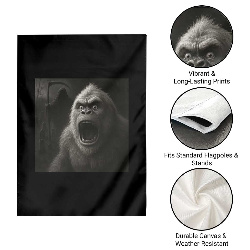 Funny Bigfoot Sasquatch Halloween The Grim Reaper Garden Flag TS11 Print Your Wear