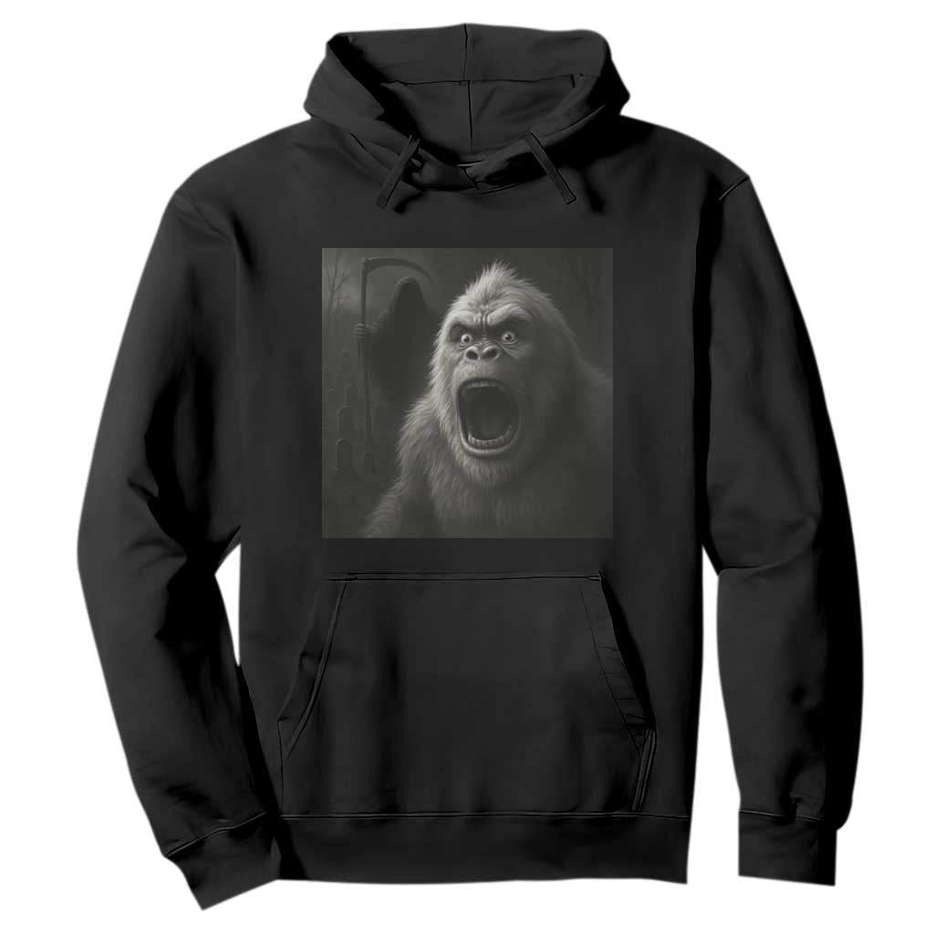 Funny Bigfoot Sasquatch Halloween The Grim Reaper Hoodie TS11 Black Print Your Wear