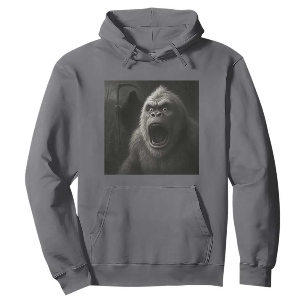 Funny Bigfoot Sasquatch Halloween The Grim Reaper Hoodie TS11 Charcoal Print Your Wear