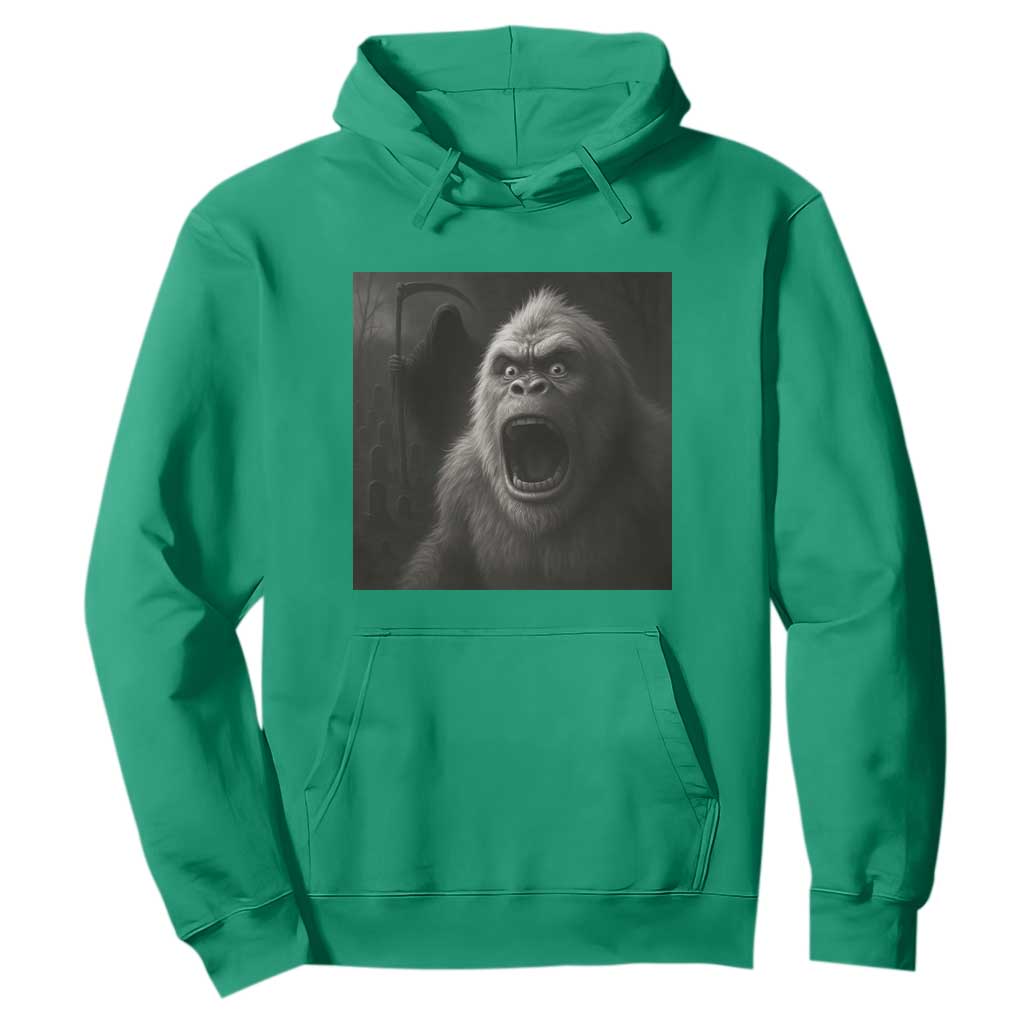 Funny Bigfoot Sasquatch Halloween The Grim Reaper Hoodie TS11 Irish Green Print Your Wear