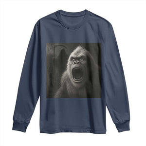 Funny Bigfoot Sasquatch Halloween The Grim Reaper Long Sleeve Shirt TS11 Navy Print Your Wear