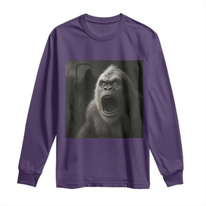 Funny Bigfoot Sasquatch Halloween The Grim Reaper Long Sleeve Shirt TS11 Purple Print Your Wear