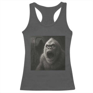 Funny Bigfoot Sasquatch Halloween The Grim Reaper Racerback Tank Top TS11 Dark Heather Print Your Wear