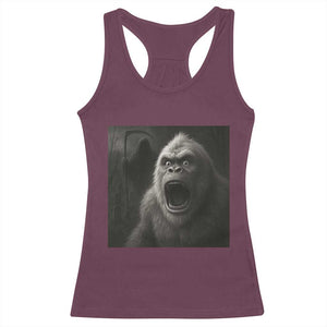 Funny Bigfoot Sasquatch Halloween The Grim Reaper Racerback Tank Top TS11 Maroon Print Your Wear