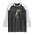 Funny Bigfoot Sasquatch Halloween The Grim Reaper Raglan Shirt TS11 Black White Print Your Wear