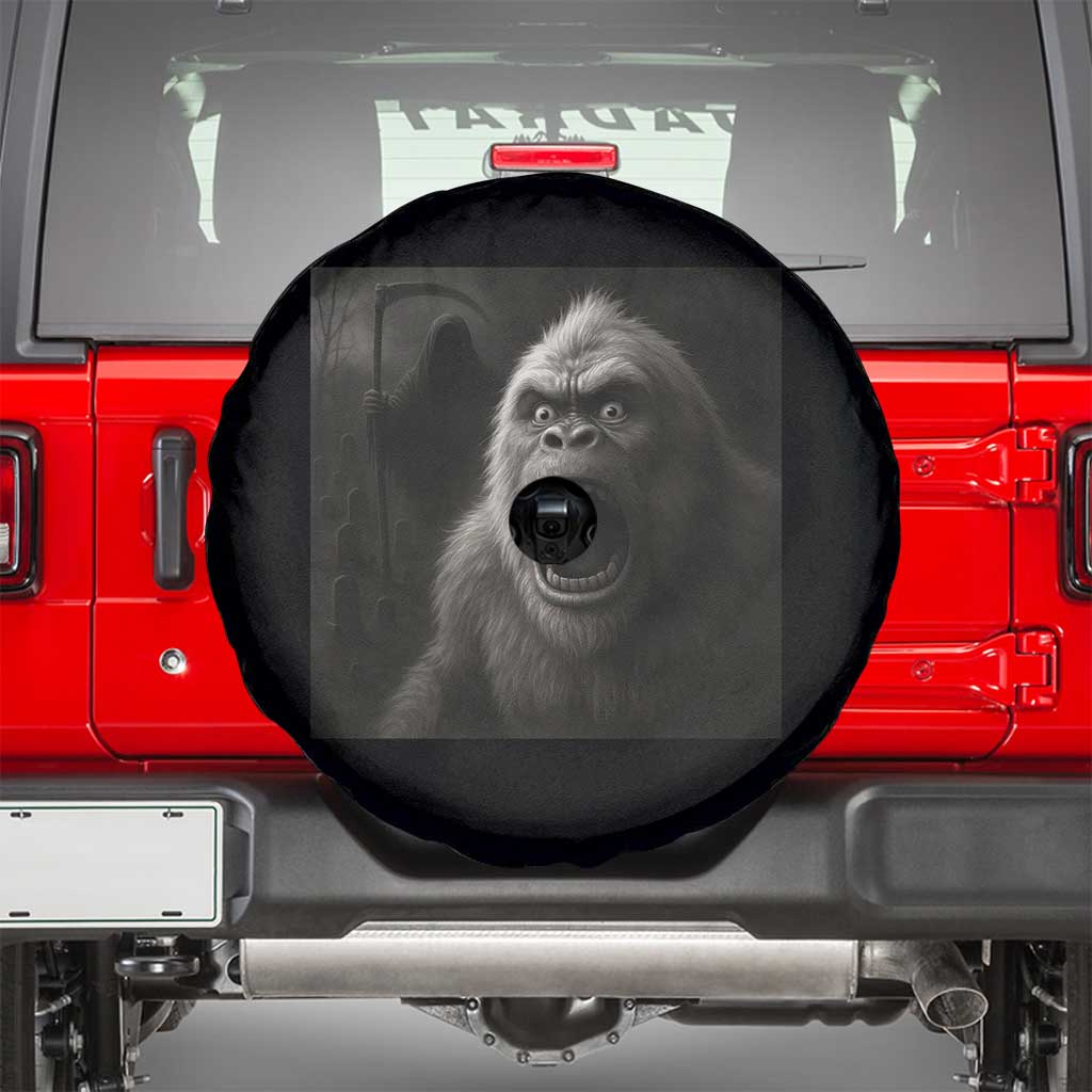Funny Bigfoot Sasquatch Halloween The Grim Reaper Spare Tire Cover TS11 Black Print Your Wear