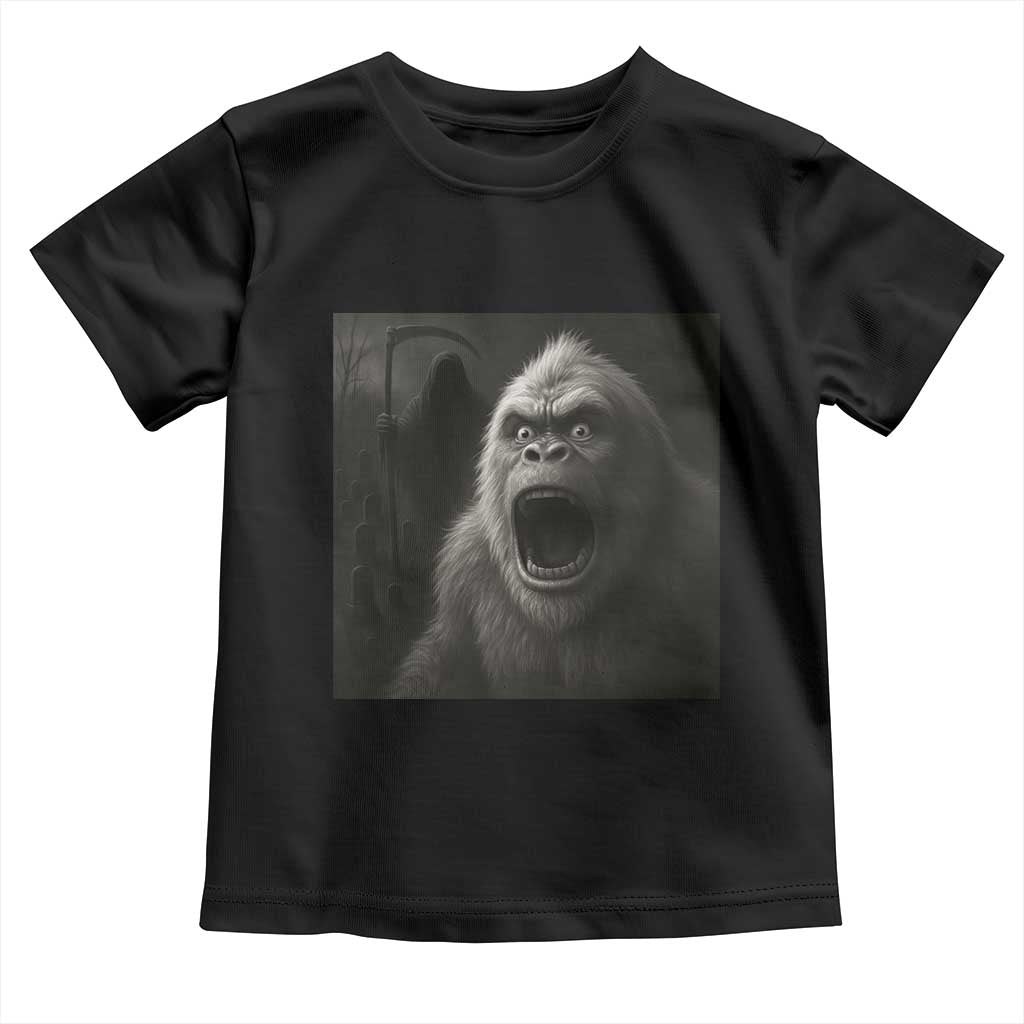 Funny Bigfoot Sasquatch Halloween The Grim Reaper Toddler T Shirt TS11 Black Print Your Wear