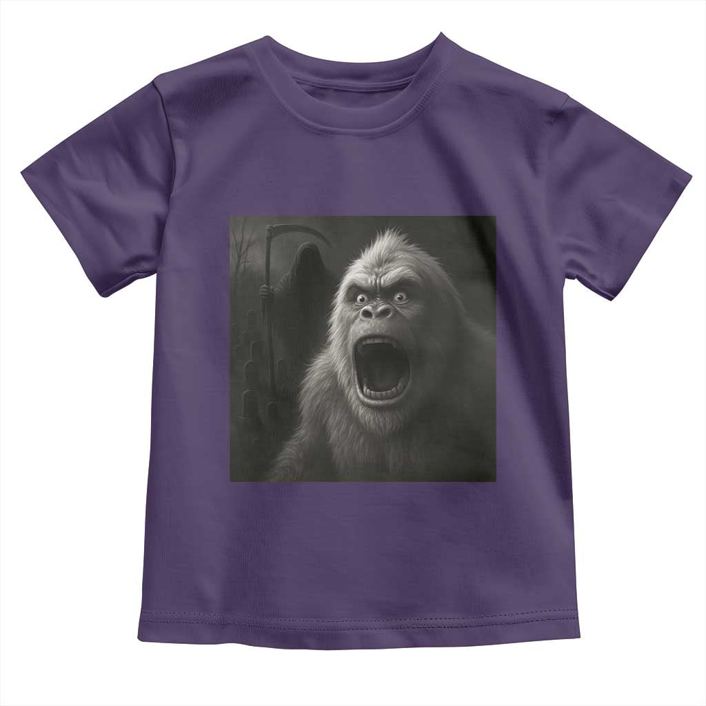 Funny Bigfoot Sasquatch Halloween The Grim Reaper Toddler T Shirt TS11 Purple Print Your Wear