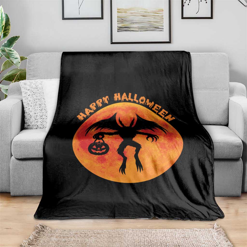 Funny Halloween Mothman Cryptid Creatures Throw Blanket TS11 Print Your Wear