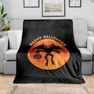 Funny Halloween Mothman Cryptid Creatures Throw Blanket TS11 Print Your Wear