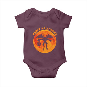 Funny Halloween Mothman Cryptid Creatures Baby Onesie TS11 Maroon Print Your Wear