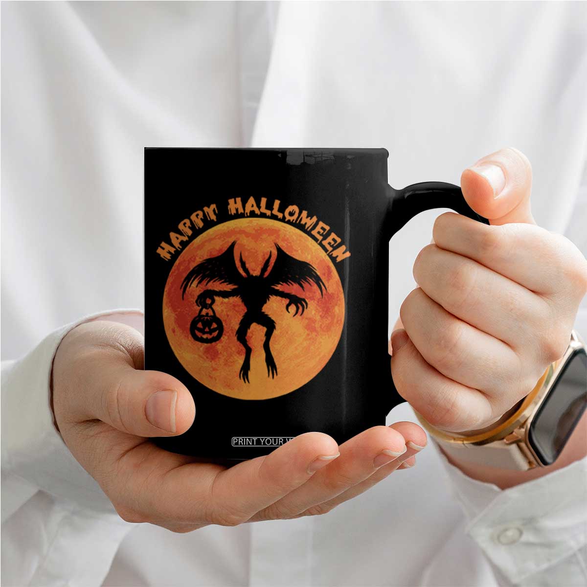 Funny Halloween Mothman Cryptid Creatures Coffee Mug TS11 Print Your Wear
