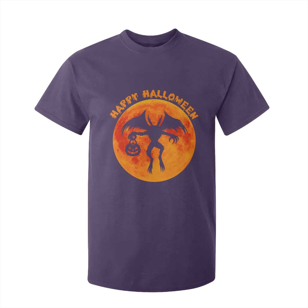 Funny Halloween Mothman Cryptid Creatures T Shirt For Kid TS11 Purple Print Your Wear