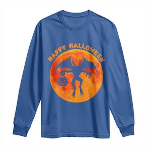 Funny Halloween Mothman Cryptid Creatures Long Sleeve Shirt TS11 Royal Blue Print Your Wear