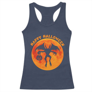 Funny Halloween Mothman Cryptid Creatures Racerback Tank Top TS11 Navy Print Your Wear