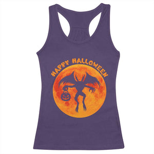 Funny Halloween Mothman Cryptid Creatures Racerback Tank Top TS11 Purple Print Your Wear