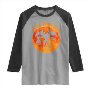 Funny Halloween Mothman Cryptid Creatures Raglan Shirt TS11 Sport Gray Black Print Your Wear