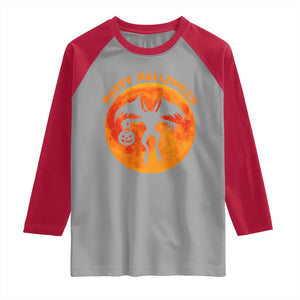 Funny Halloween Mothman Cryptid Creatures Raglan Shirt TS11 Sport Gray Red Print Your Wear