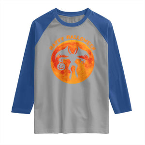 Funny Halloween Mothman Cryptid Creatures Raglan Shirt TS11 Sport Gray Royal Print Your Wear