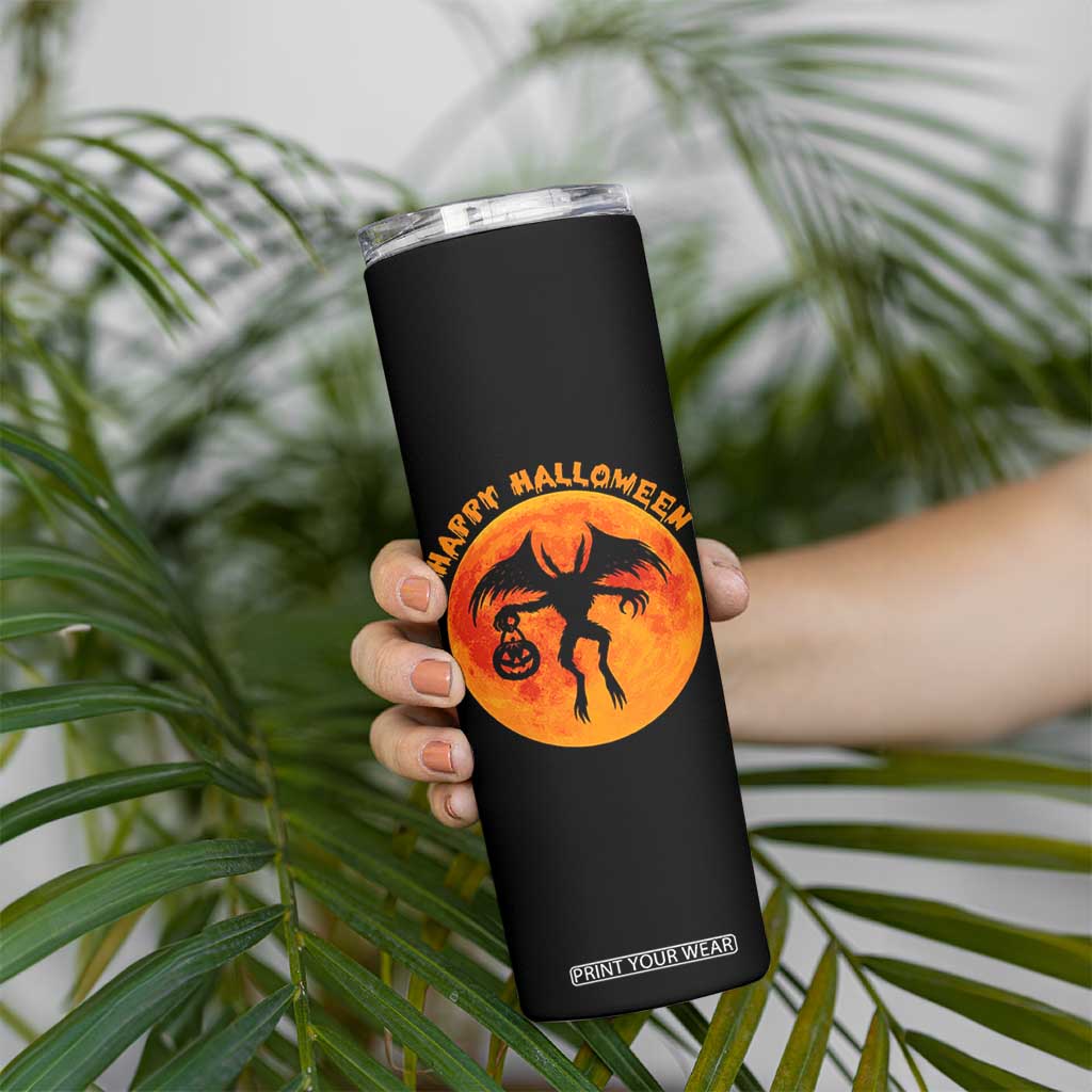 Funny Halloween Mothman Cryptid Creatures Skinny Tumbler TS11 Print Your Wear