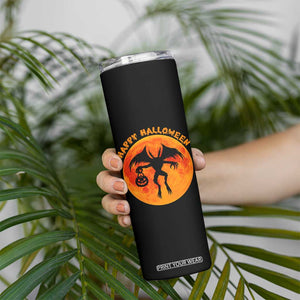 Funny Halloween Mothman Cryptid Creatures Skinny Tumbler TS11 Print Your Wear