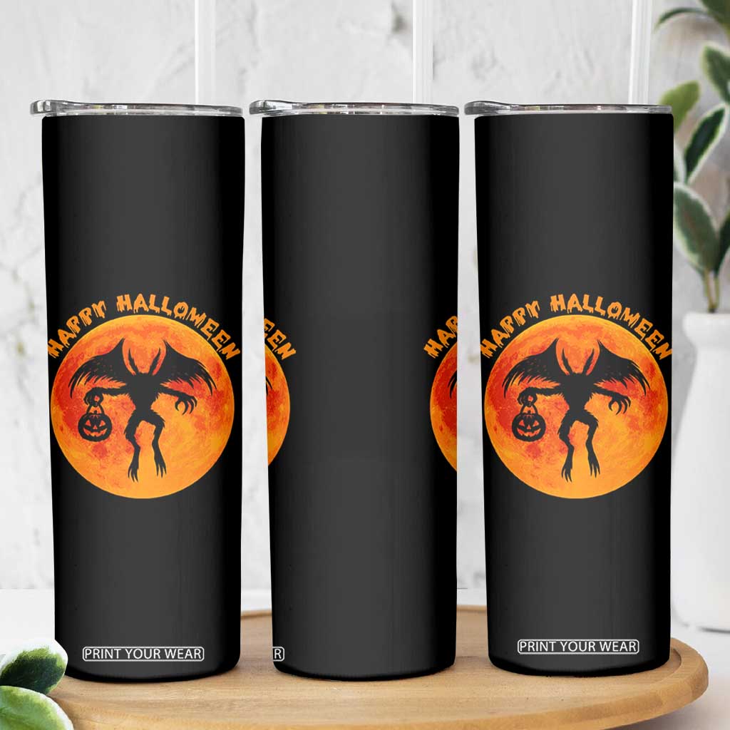 Funny Halloween Mothman Cryptid Creatures Skinny Tumbler TS11 Print Your Wear