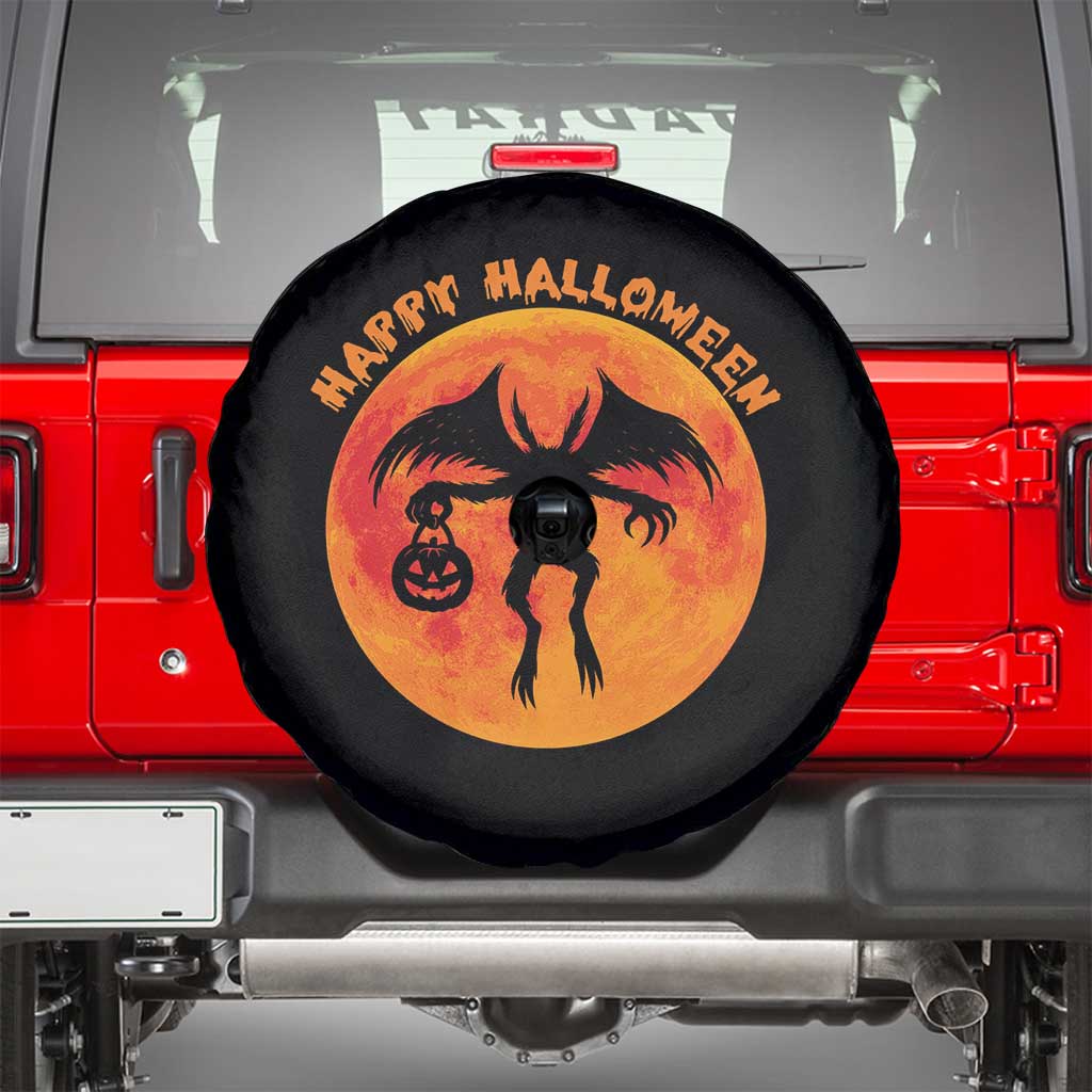 Funny Halloween Mothman Cryptid Creatures Spare Tire Cover TS11 Black Print Your Wear