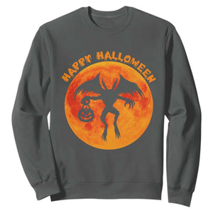 Funny Halloween Mothman Cryptid Creatures Sweatshirt TS11 Dark Heather Print Your Wear