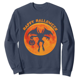Funny Halloween Mothman Cryptid Creatures Sweatshirt TS11 Navy Print Your Wear