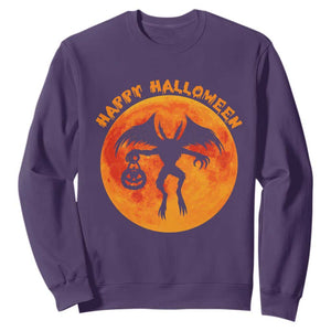 Funny Halloween Mothman Cryptid Creatures Sweatshirt TS11 Purple Print Your Wear