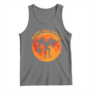 Funny Halloween Mothman Cryptid Creatures Tank Top TS11 Black Heather Print Your Wear