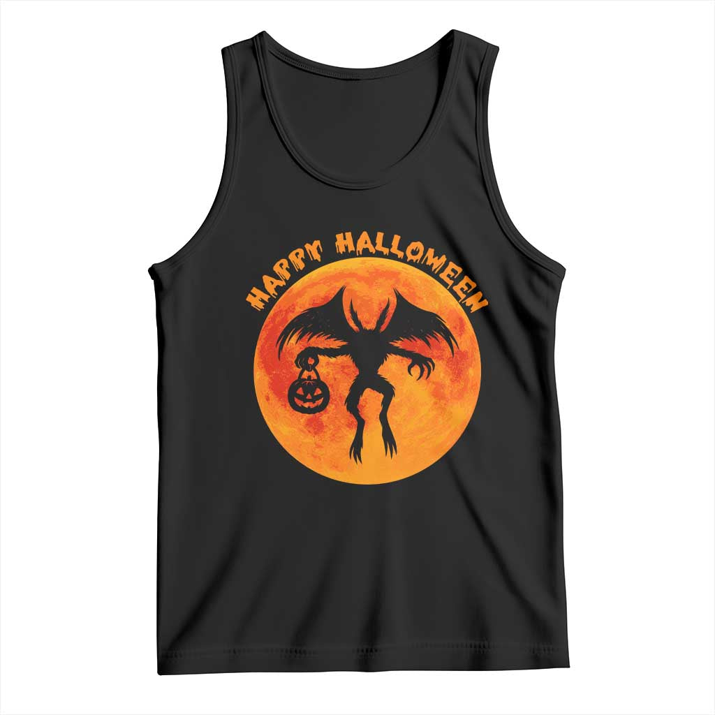 Funny Halloween Mothman Cryptid Creatures Tank Top TS11 Black Print Your Wear