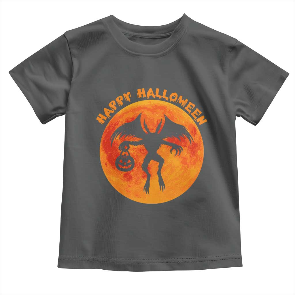 Funny Halloween Mothman Cryptid Creatures Toddler T Shirt TS11 Dark Heather Print Your Wear