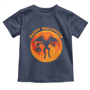 Funny Halloween Mothman Cryptid Creatures Toddler T Shirt TS11 Navy Print Your Wear