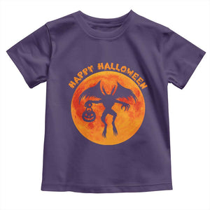 Funny Halloween Mothman Cryptid Creatures Toddler T Shirt TS11 Purple Print Your Wear