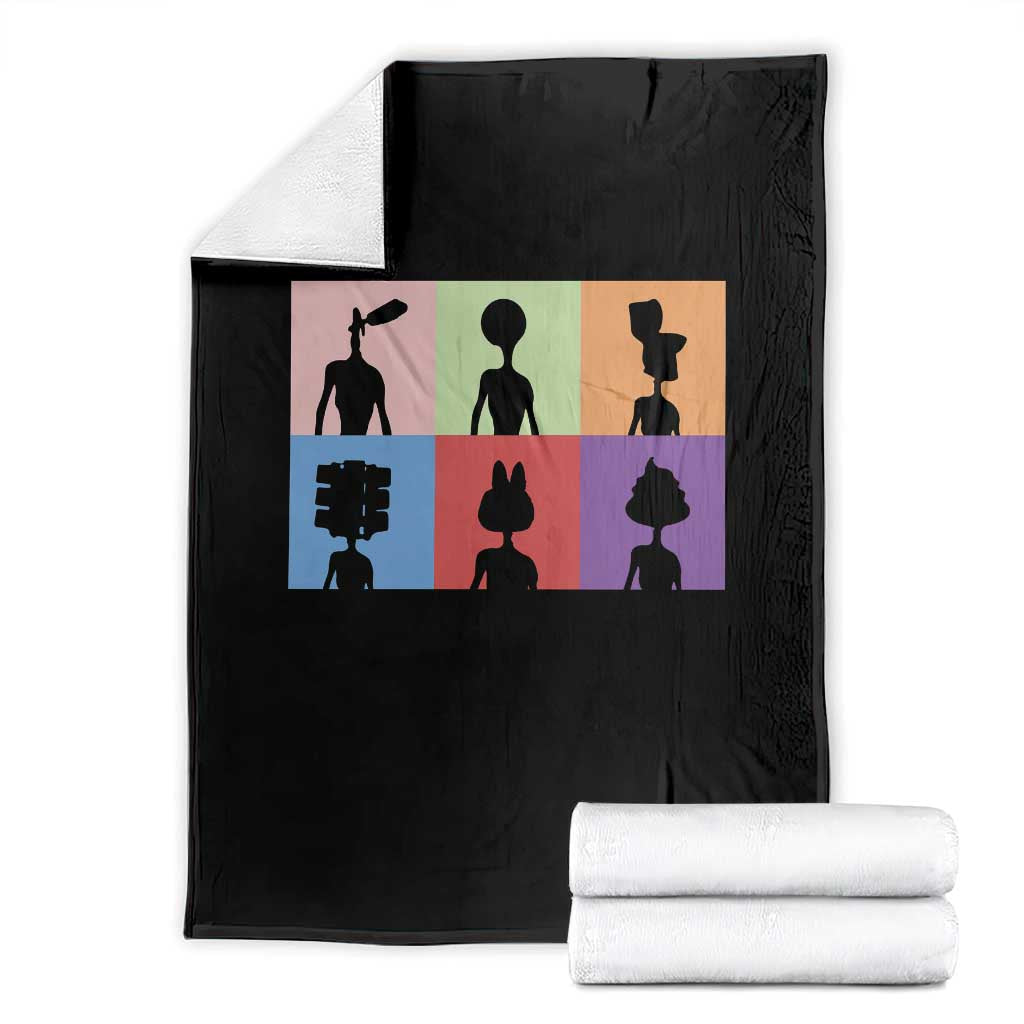 Funny Siren Head Throw Blanket Supernatural Cryptid Horror Monster TS11 Black Print Your Wear