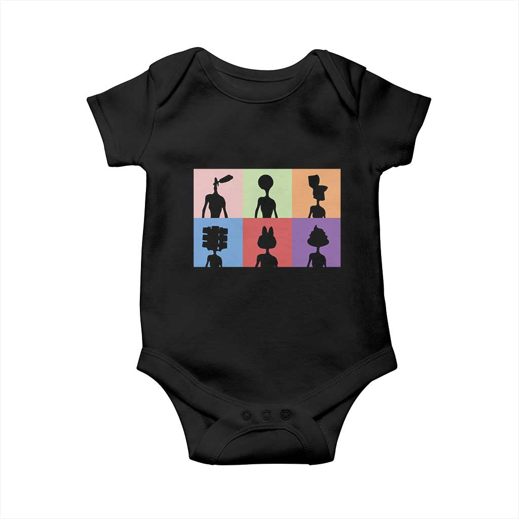 Funny Siren Head Baby Onesie Supernatural Cryptid Horror Monster TS11 Black Print Your Wear