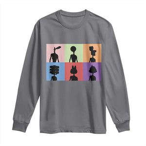 Funny Siren Head Long Sleeve Shirt Supernatural Cryptid Horror Monster TS11 Charcoal Print Your Wear