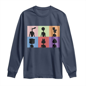 Funny Siren Head Long Sleeve Shirt Supernatural Cryptid Horror Monster TS11 Navy Print Your Wear