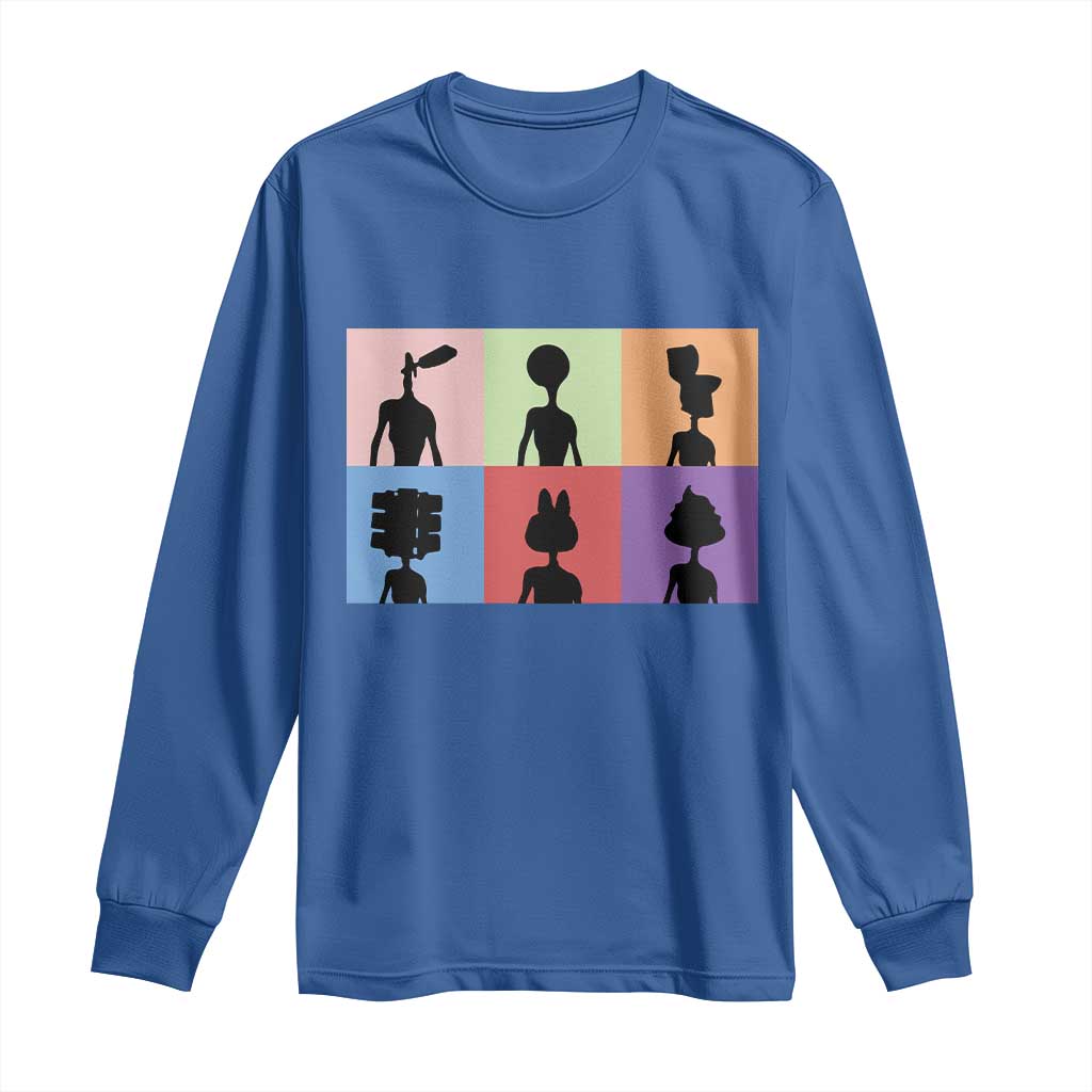 Funny Siren Head Long Sleeve Shirt Supernatural Cryptid Horror Monster TS11 Royal Blue Print Your Wear