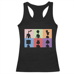 Funny Siren Head Racerback Tank Top Supernatural Cryptid Horror Monster TS11 Black Print Your Wear