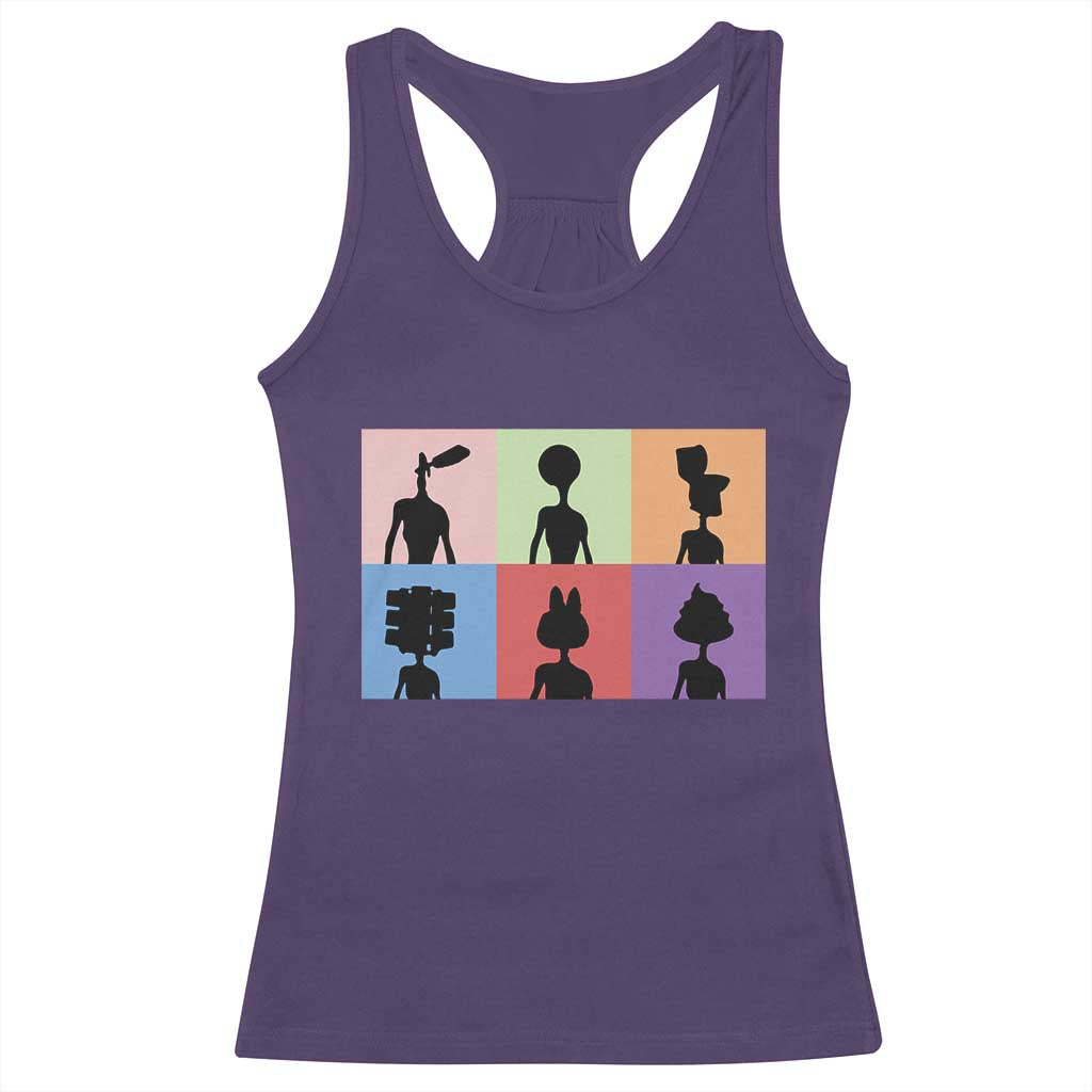 Funny Siren Head Racerback Tank Top Supernatural Cryptid Horror Monster TS11 Purple Print Your Wear